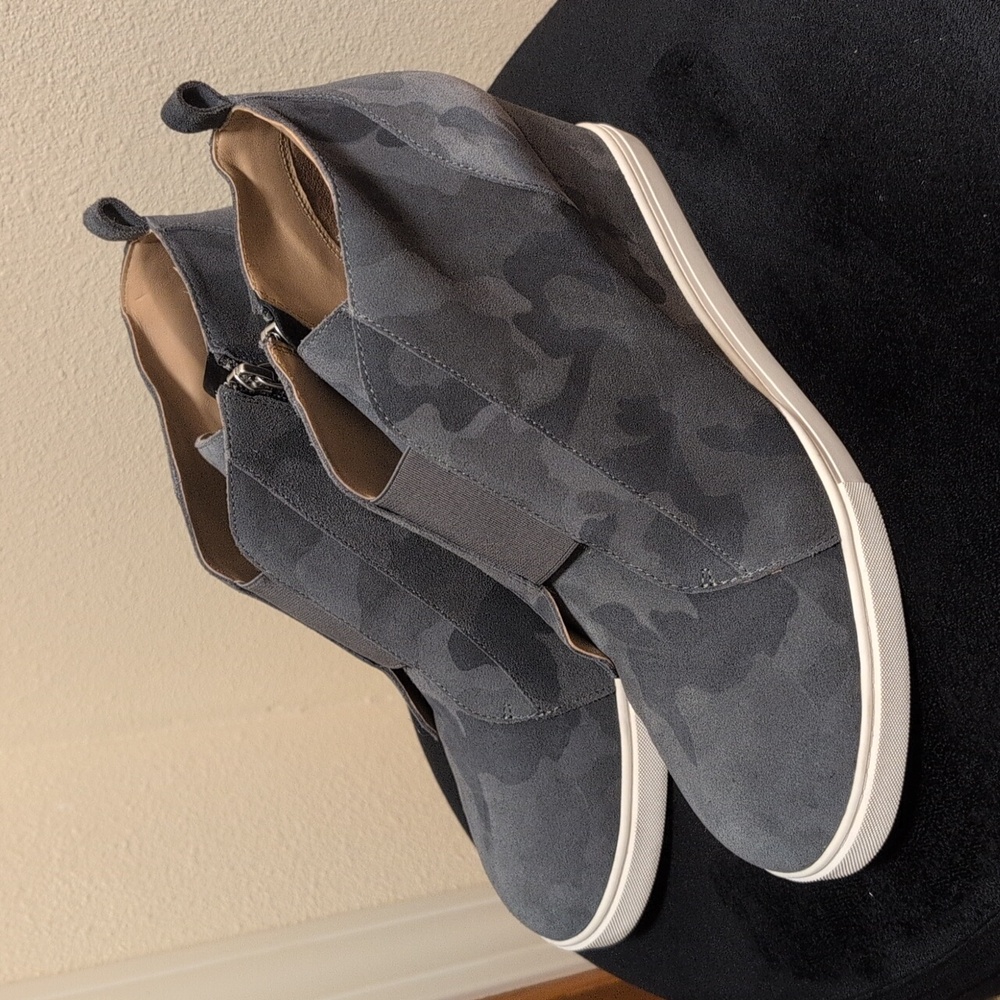 Shades of Blue Camo Wedge Sneakers